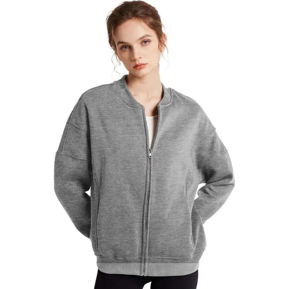 Women’s Fleece Sweatshirt Crewneck Long Sleeve Casual Outerwear